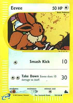 054 / 144 Eevee comune foil reverse (EN) -NEAR MINT-