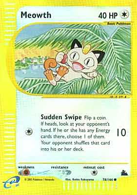 078 / 144 Meowth comune foil reverse (EN) -NEAR MINT-