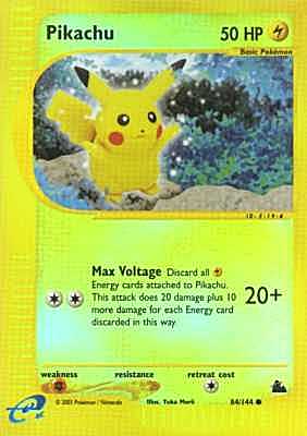 084 / 144 Pikachu comune foil reverse (EN) -NEAR MINT-