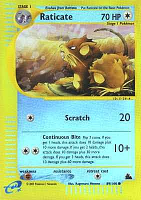 089 / 144 Raticate comune foil reverse (EN) -NEAR MINT-