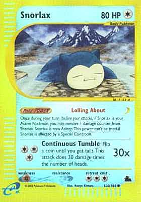 100 / 144 Snorlax comune foil reverse (EN) -NEAR MINT-
