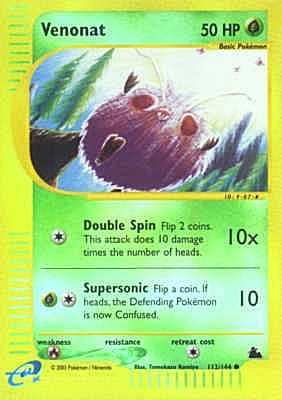 112 / 144 Venonat comune foil reverse (EN) -NEAR MINT-