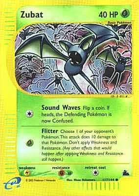 117 / 144 Zubat E- 01 comune foil reverse (EN) -NEAR MINT-