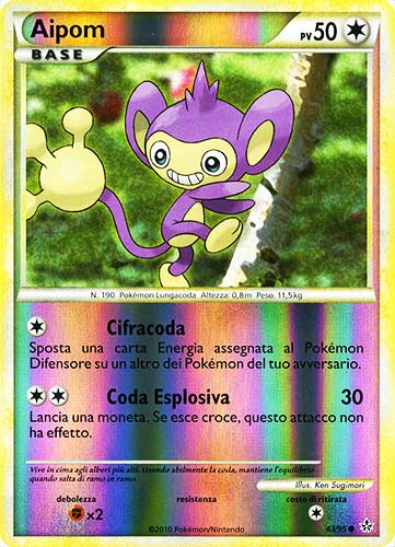 43 / 95 Aipom comune foil reverse (IT) -NEAR MINT-