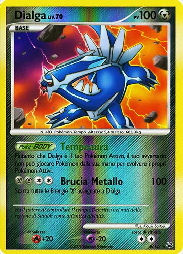 006 / 127 Dialga LIV.70 rara foil reverse (IT) -NEAR MINT-