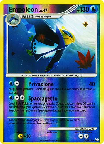 026 / 127 Empoleon LIV.47 rara foil reverse (IT) -NEAR MINT-