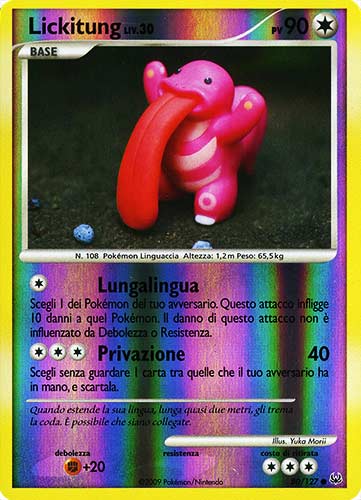 080 / 127 Lickitung LIV.30 comune foil reverse (IT) -PLAYED-