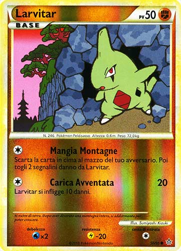 50 / 95 Larvitar comune foil reverse (IT) -NEAR MINT-