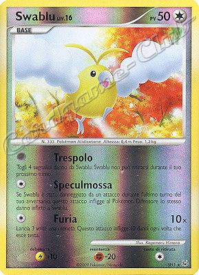 SH5 Swablu LIV.16 rara foil reverse (IT) -NEAR MINT-