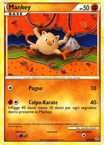 53 / 95 Mankey comune (IT) -NEAR MINT-