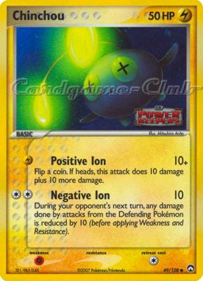 049 / 108 Chinchou comune foil speciale (EN) -NEAR MINT-
