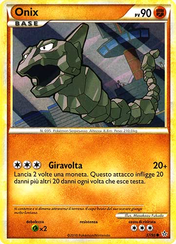 57 / 95 Onix comune (IT) -NEAR MINT-