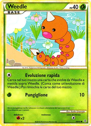 69 / 95 Weedle comune (IT) -NEAR MINT-