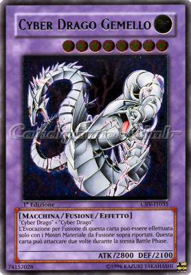 CRV-IT035 Cyber Drago Gemello rara ultimate 1a Edizione (IT) -NEAR MINT-