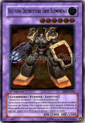 EEN-IT033 Bastione Distruttore Eroe Elementale rara ultimate 1a Edizione (IT) -PLAYED-