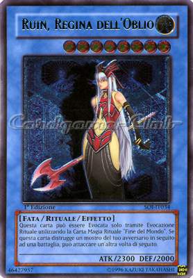 SOI-IT034 Ruin, Regina dell'Oblio rara ultimate 1a Edizione (IT) -GOOD-
