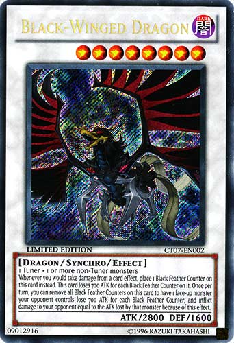 CT07-EN002 Black-Winged Dragon rara segreta Limited Edition (EN) -NEAR MINT-