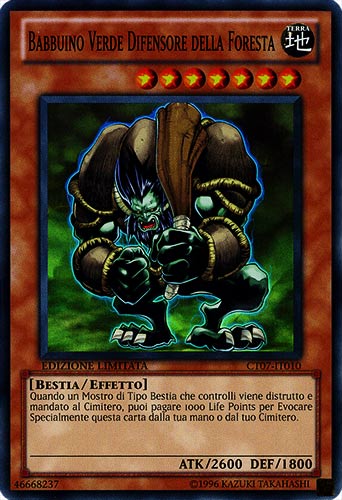CT07-IT010 Babbuino Verde Difensore della Foresta super rara Edizione Limitata (IT) -NEAR MINT-