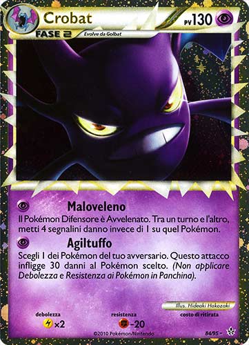 84 / 95 Crobat rara prime foil (IT)  -PLAYED-