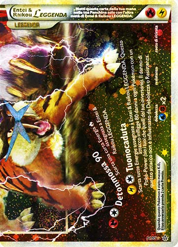 91 / 95 Entei & Raikou Leggenda rara foil (IT) -NEAR MINT-