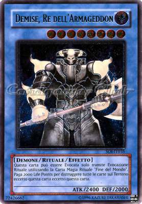 SOI-IT035 Demise,Re dell'Armageddon rara ultimate Unlimited (IT) -NEAR MINT-