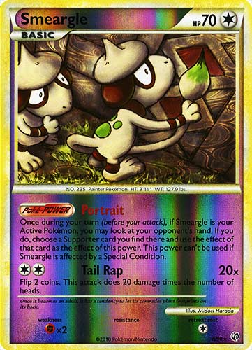 08 / 90 Smeargle rara foil reverse (EN) -NEAR MINT-
