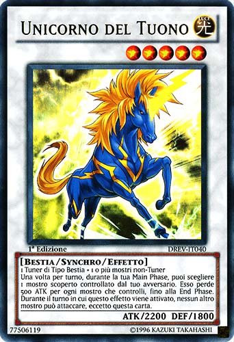 DREV-IT040 Unicorno del Tuono ultra rara 1a Edizione (IT) -NEAR MINT-
