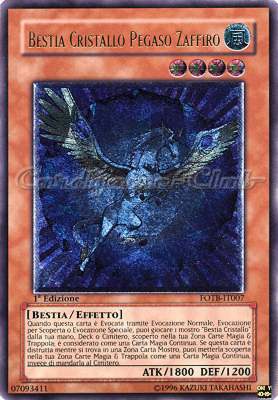 FOTB-IT007 Bestia Cristallo Pegaso Zaffiro rara ultimate 1a Edizione (IT) -NEAR MINT-