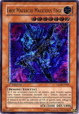 GLAS-IT003 Eroe Malvagio Malicious Edge rara ultimate 1a Edizione (IT)  -GOOD-