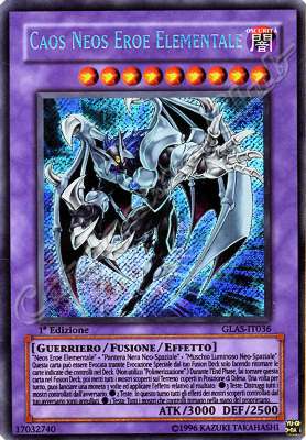 GLAS-IT036 Caos Neos Eroe Elementale rara segreta 1a Edizione (IT) -NEAR MINT-