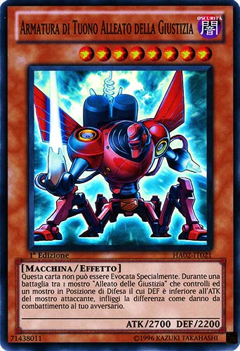 HA02-IT021 Armatura di Tuono Alleato della Giustizia super rara 1a Edizione (IT) -NEAR MINT-