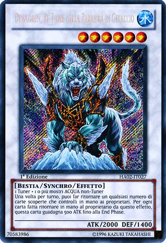 HA02-IT027 Dewloren, Re Tigre della Barriera di Ghiaccio rara segreta 1a Edizione (IT) -PLAYED-