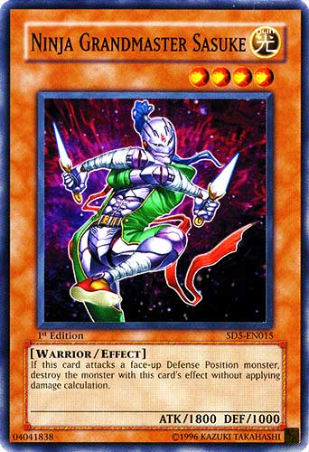 SD5-EN015 Ninja Grandmaster Sasuke comune 1st edition -NEAR MINT-