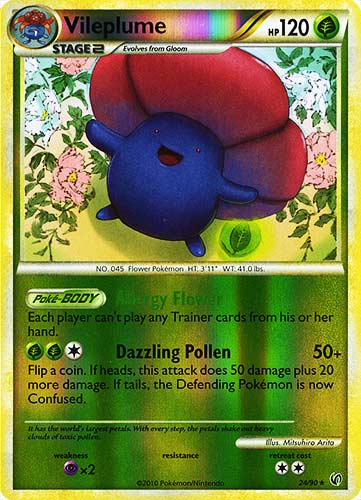 24 / 90 Vileplume rara foil reverse (EN) -NEAR MINT-