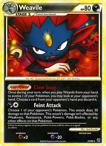 25 / 90 Weavile rara (EN) -NEAR MINT-