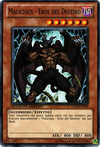 GLD3-IT009 Malicious-Eroe del Destino comune Edizione Limitata (IT) -NEAR MINT-