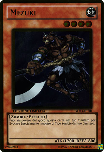 GLD3-IT018 Mezuki rara oro Edizione Limitata (IT) -GOOD-