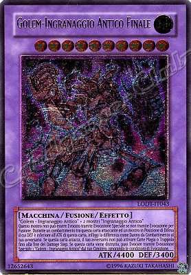 LODT-IT043 Golem-Ingranaggio Antico Finale rara ultimate Unlimited (IT) -NEAR MINT-