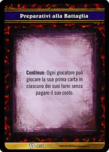 ARENA 006/114 Preparativi alla Battaglia comune -NEAR MINT-