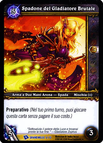 GRAND MELEE 06/13 Spadone del Gladiatore Brutale rara -NEAR MINT-