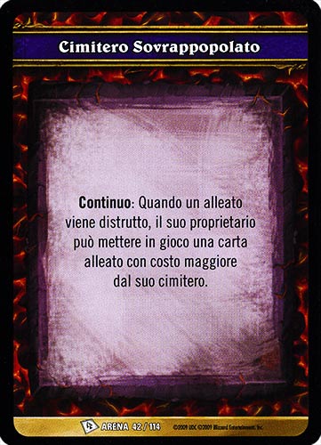 ARENA 042/114 Cimitero Sovrappopolato comune -NEAR MINT-