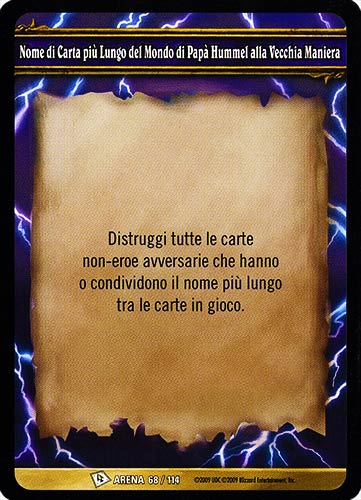 ARENA 068/114 Nome di Carta piu' Lungo del Mondo di Papa' Hummel alla Vecchia Maniera comune -NEAR MINT-