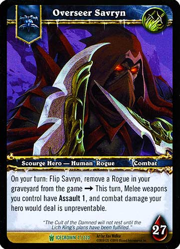 ICECROWN 007 / 220 Overseer Savryn non comune -NEAR MINT-