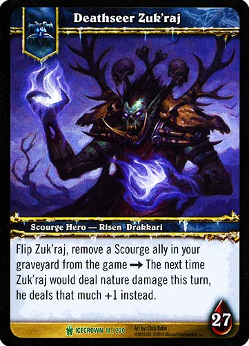 ICECROWN 014 / 220 Deathseer Zuk'raj non comune -NEAR MINT-