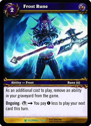 ICECROWN 021 / 220 Frost Rune non comune -NEAR MINT-