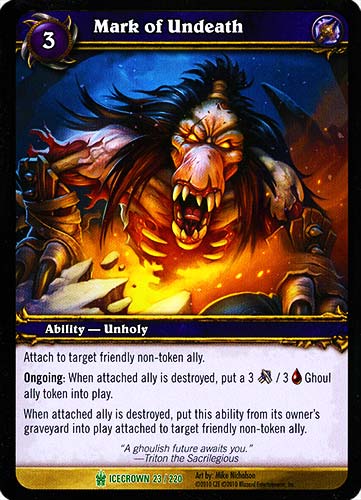 ICECROWN 023 / 220 Mark of Undeath non comune -NEAR MINT-