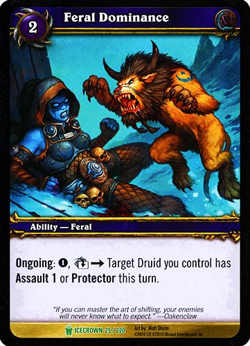 ICECROWN 025 / 220 Feral Dominance non comune -NEAR MINT-