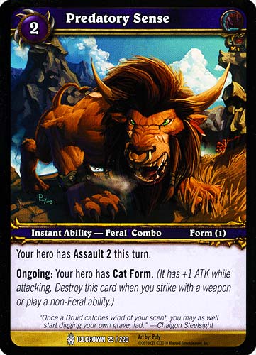 ICECROWN 029 / 220 Predatory Sense comune -NEAR MINT-