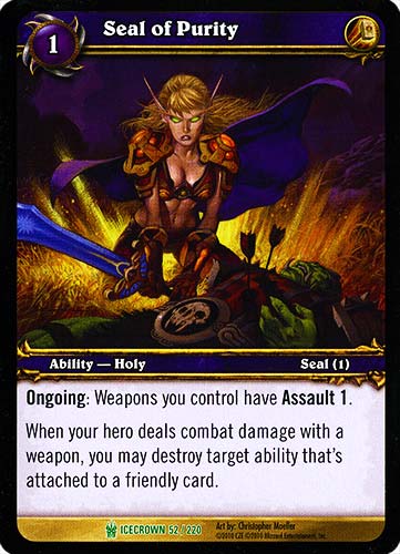 ICECROWN 052 / 220 Seal of Purity non comune -NEAR MINT-