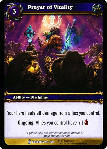 ICECROWN 058 / 220 Prayer of Vitality comune -NEAR MINT-